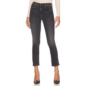 Mother Mid Rise Dazzler Ankle Jeans The Night is Watching Gray Black Straight 27